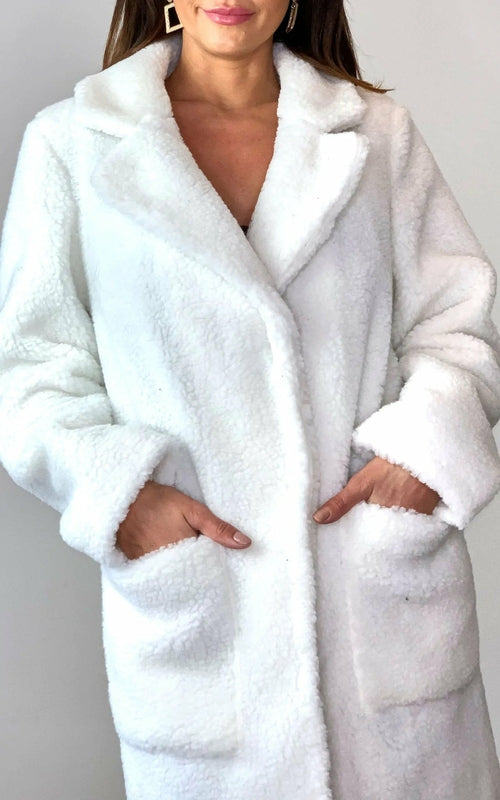 Stud Button Borg Teddy Coat (1905)