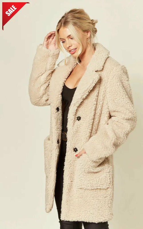 Stud Button Borg Teddy Coat (1905)